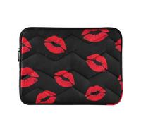 Housse imperméable pour ordinateur portable 14" Motif baiser rouge Noir