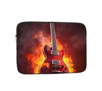 Housse imperméable pour ordinateur portable 17" compatible avec MacBook Chromebook 15,6", 16", 17", guitare électrique Flame