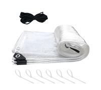 Housse imperméable pour poulailler, enveloppe transparente avec cordons | Revêtement isolant de terrasse | Pour petits animaux de ferme abri pelouse