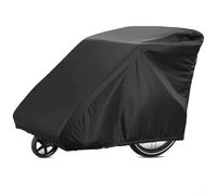 Housse imperméable pour remorque de vélo pour enfants conçue avec un tissu Oxford, des coutures doubles collées et un câble inférieur coupe-vent sécurisé pour une utilisation stable (noir)