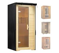 Housse imperméable pour sauna extérieur/intérieur housse résistante pour sauna infrarouge domestique en bois résistante aux UV et à la décoloration housse seule,Noir,124x108x190cm