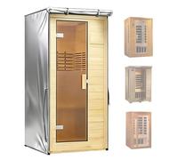 Housse imperméable pour sauna extérieur/intérieur housse résistante pour sauna infrarouge domestique en bois résistante aux UV et à la décoloration housse seule,Argent,83x88x170cm