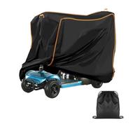 Housse imperméable pour scooter à mobilité réduite, Oxford 420D protection UV pour scooter électrique avec bande coupe-vent pour la plupart des scooters à mobilité réduite (L 124x99x58cm)