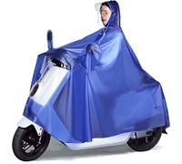 Housse imperméable pour scooter électrique d'extér Poncho for scooter de mobilité avec capuche et housse rétroviseur for vélo électrique moto, multicolore, tailles 4XL-5XL(Blu,5XL)