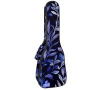 Housse imperméable pour ukulélé 58,4 cm avec rangement et poignée - Aquarelle Art Violet Turquoise Papillon, Multicolore 08, 25.9x9x3.1in/66x23x8cm, Organiseur de sac