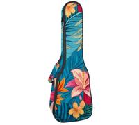 Housse imperméable pour ukulélé 58,4 cm avec rangement et poignée - Composition de fleurs colorées, Multicolore 02, 25.9x9x3.1in/66x23x8cm, Organiseur de sac