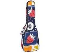 Housse imperméable pour ukulélé 58,4 cm avec rangement et poignée - Composition de fleurs colorées, Multicolore 06, 25.9x9x3.1in/66x23x8cm, Organiseur de sac