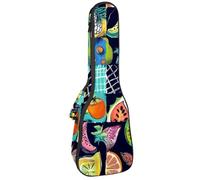 Housse imperméable pour ukulélé 58,4 cm avec rangement et poignée - Composition de fleurs colorées, Multicolore 07, 25.9x9x3.1in/66x23x8cm, Organiseur de sac