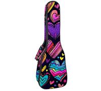 Housse imperméable pour ukulélé 58,4 cm avec rangement et poignée - Composition de fleurs colorées, Multicolore 10., 25.9x9x3.1in/66x23x8cm, Organiseur de sac