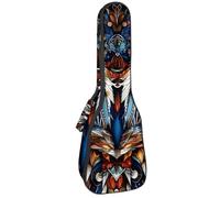 Housse imperméable pour ukulélé 58,4 cm avec rangement et poignée - Crânes cool noir et blanc, Multicolore 05, 25.9x9x3.1in/66x23x8cm, Organiseur de sac