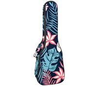 Housse imperméable pour ukulélé 58,4 cm avec rangement et poignée - Fleurs et feuilles tropicales sans couture, Multicolore 10., 25.9x9x3.1in/66x23x8cm, Organiseur de sac