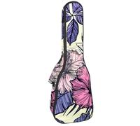 Housse imperméable pour ukulélé 58,4 cm avec rangement et poignée - Fleurs et feuilles tropicales sans couture, Multicolore 09, 25.9x9x3.1in/66x23x8cm, Organiseur de sac