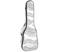 Housse imperméable pour ukulélé 58,4 cm avec rangement et poignée - Motif lignes courbes sans couture, Multicolore 07, 25.9x9x3.1in/66x23x8cm, Organiseur de sac