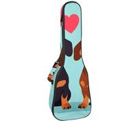 Housse imperméable pour ukulélé 58,4 cm avec rangement et poignée - Nœuds papillon, cœurs et empreintes de pattes mignonnes, Multicolore 04, 25.9x9x3.1in/66x23x8cm, Organiseur de sac