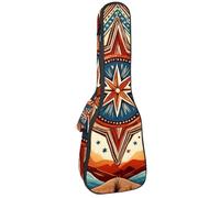 Housse imperméable pour ukulélé 58,4 cm avec rangement et poignée - Tigre animal avec couronne de fleurs, Multicolore 03., 25.9x9x3.1in/66x23x8cm, Organiseur de sac