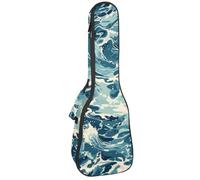 Housse imperméable pour ukulélé - Durable - 58,4 cm - Avec rangement et poignée - Motif baleine, dauphin, poisson, requin, Multicolore 02, 25.9x9x3.1in/66x23x8cm, Organiseur de sac