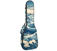 Housse imperméable pour ukulélé - Durable - 58,4 cm - Avec rangement et poignée - Motif baleine, dauphin, poisson, requin, Multicolore 03., 25.9x9x3.1in/66x23x8cm, Organiseur de sac