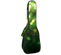 Housse imperméable pour ukulélé - Durable - 58,4 cm - Avec rangement et poignée - Motif Bokeh vert pailleté, Multicolore 02, 25.9x9x3.1in/66x23x8cm, Organiseur de sac