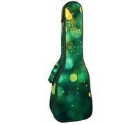 Housse imperméable pour ukulélé - Durable - 58,4 cm - Avec rangement et poignée - Motif Bokeh vert pailleté, Multicolore 01., 25.9x9x3.1in/66x23x8cm, Organiseur de sac