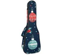 Housse imperméable pour ukulélé - Durable - 58,4 cm - Avec rangement et poignée - Motif boules de Noël, Multicolore 01., 25.9x9x3.1in/66x23x8cm, Organiseur de sac