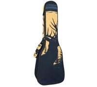 Housse imperméable pour ukulélé - Durable - 58,4 cm - Avec rangement et poignée - Motif cerf vintage dans la forêt de pins et lune nocturne, Multicolore 01., 25.9x9x3.1in/66x23x8cm, Organiseur de sac