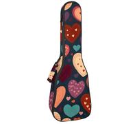 Housse imperméable pour ukulélé - Durable - 58,4 cm - Avec rangement et poignée - Motif crânes et fleurs - Style rétro et esthétique, Multicolore 03., 25.9x9x3.1in/66x23x8cm, Organiseur de sac