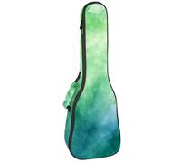 Housse imperméable pour ukulélé, sac de transport durable de 58,4 cm avec rangement et poignée - Silhouettes de feuilles vertes aquarelles, Multicolore 10., 25.9x9x3.1in/66x23x8cm, Organiseur de sac