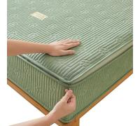 Housse Intégrale Matelas Coton Respirante Protege Matelas 140/160x190 avec Fermeture,Surmatelas Matelassé,Personnalisable -Protège/Protégé de Protection Matelas Doux Alèse Drap-Housse(135X190+22cm,Gre