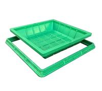 Housse invisible pour lavabo d'égout en résine et cadre encastré (B70 x 70 cm) - Design étanche et robuste pour une gestion efficace des déchets