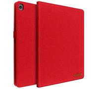 Housse Ipad 2021, 2020 Et 2019 10.2 Rangements Cartes Fonction Support Fin Rouge