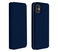 Housse iPhone 11 Étui Folio Portefeuille Fonction Support bleu nuit
