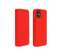 Housse iPhone 11 Étui Folio Portefeuille Fonction Support rouge