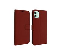 Housse iPhone 11 Etui Porte carte Support Vidéo Vintage Marron