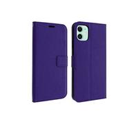 Housse iPhone 11 Etui Porte carte Support Vidéo Vintage Violet