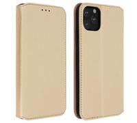 Housse iPhone 11 Pro Max Étui Folio Portefeuille Fonction Support doré