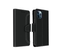 Housse Apple iPhone 12 / 12 Pro Étui Folio Portefeuille Fonction Support noir