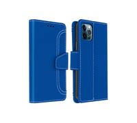 Housse Apple iPhone 12 Pro Max Étui Folio Portefeuille Fonction Support bleu