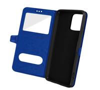 Housse iPhone 13 avec Double Fenêtre Support Vidéo bleu