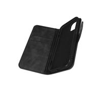 Housse iPhone 13 Effet Daim Portefeuille Support Vidéo Forcell noir