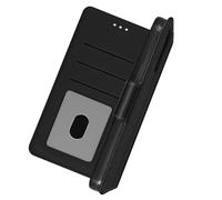 Housse iPhone 13 Mini Portefeuille Multi-compartiments AVIZAR - Noir - Coque Rigide - Fonction Support