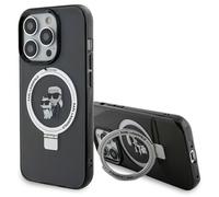 CG MOBILE Karl Lagerfeld Magsafe Ringstand Coque avec têtes Karl & Choupette pour iPhone 15