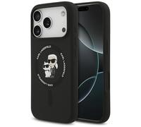 Housse IPhone 17 Pro Max Karl Lagerfeld MagSafe Silicone Noir Logo