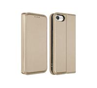 Housse iPhone SE 2022 / 2020 et 8 / 7 Folio Portefeuille Fonction Support Doré