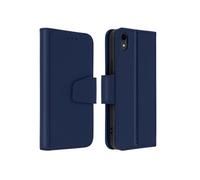 Housse iPhone XR Cuir Porte-carte Fonction Support Premium bleu nuit