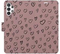 housse iSaprio Flip Heart Dark 02 pour Samsung Galaxy A32 5G