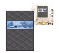 Housse Isolante Fenêtre pour L'hiver,Kit de Film D'isolation Thermique pour Fenêtre, Rideau Isolant 3 Couches Renforcées Anti-Froid/Bruit pour Rester Au Chaud(Gris,130 * 80)