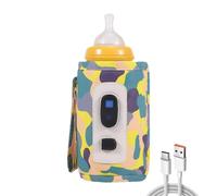Housse isolante pour bouteille de lait, sac chauffe-biberon - Chauffe-biberon numérique portable Chauffe-lait USB,Sac de bouteille de température à 5 vitesses, maintien de la chaleur réglable, aliment