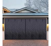 Housse Isolante Pour Porte De Garage, Moustiquaire De Porte De Garage En Coton Isolant Imperméable Coupe-vent Et Insonorisé Pour L'hiver, Kit De Isolation Thermique(Black,8*7ft/244*214cm)