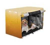 Housse jaune ambre pour cage de chien chiot couverture de chenil couvre des stores à rouleau 106,7 cm