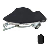 Housse Jet Ski 600D Housse de Protection Jet Ski Couvercle de Bateau a Moteur Universel Imperméable Anti-UV Trailerable Bâche de Jetski pour Yamaha Sea-Doo Kawasaki(Black,Fits from 121"-135")